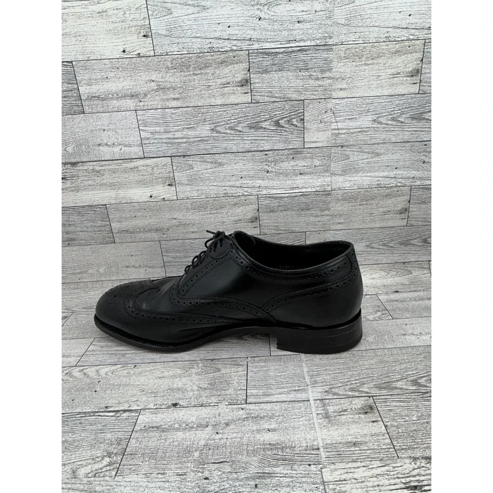 Florsheim Mens Black Leather Wingtip Brogue Oxford Dress Shoes 11‎ D 17066-01
